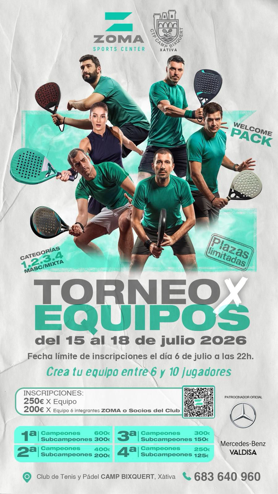 Torneo de pádel por equipos Zoma