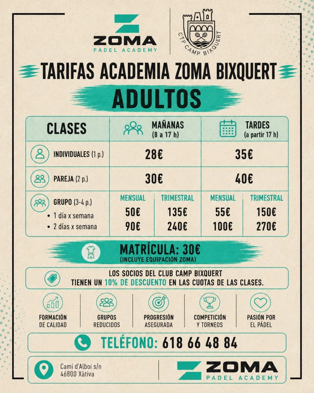 Clases pádel Zoma