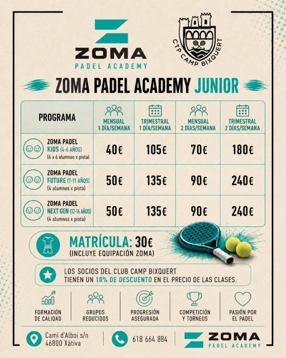Clases pádel Zoma